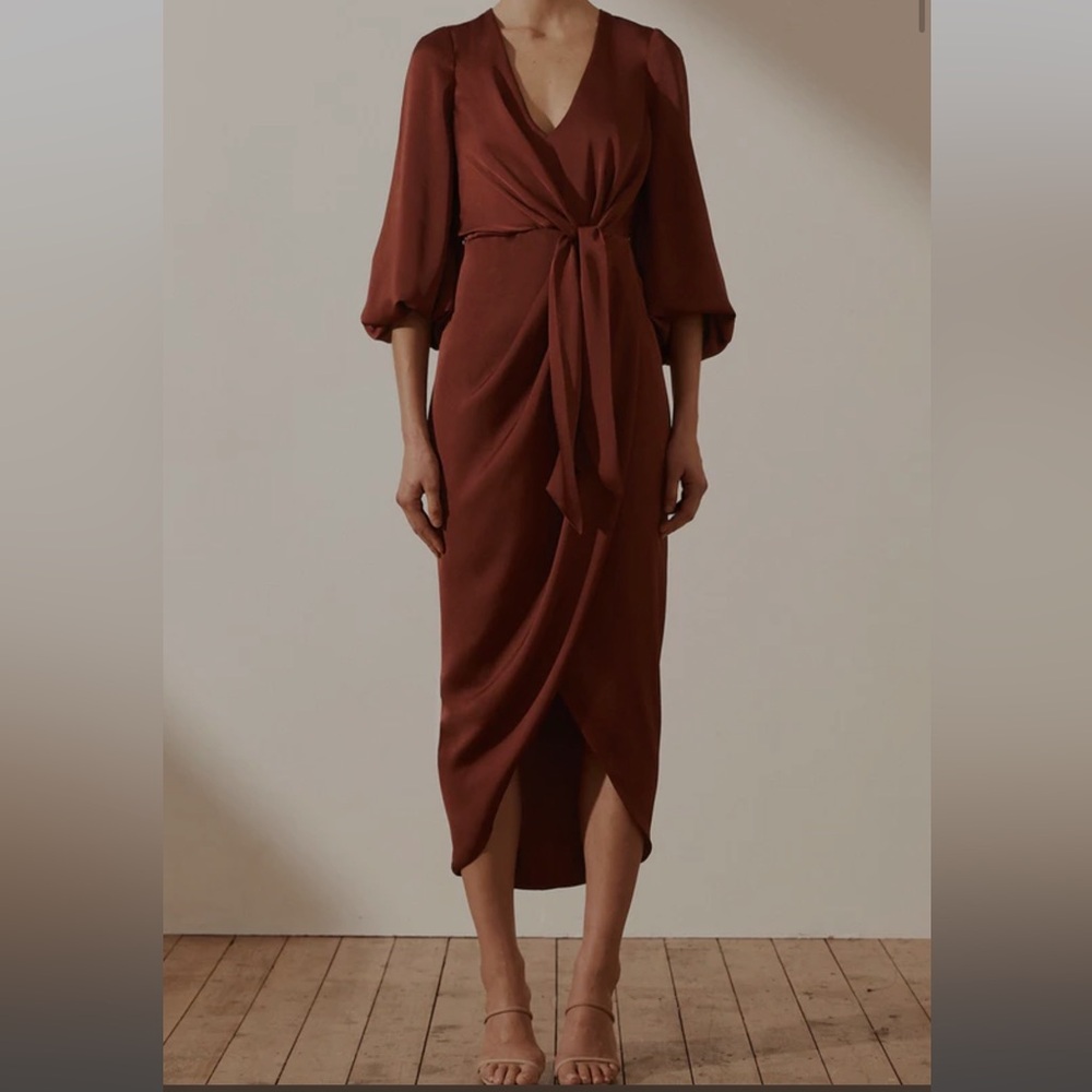 NWT Shona Joy Burgundy Dress